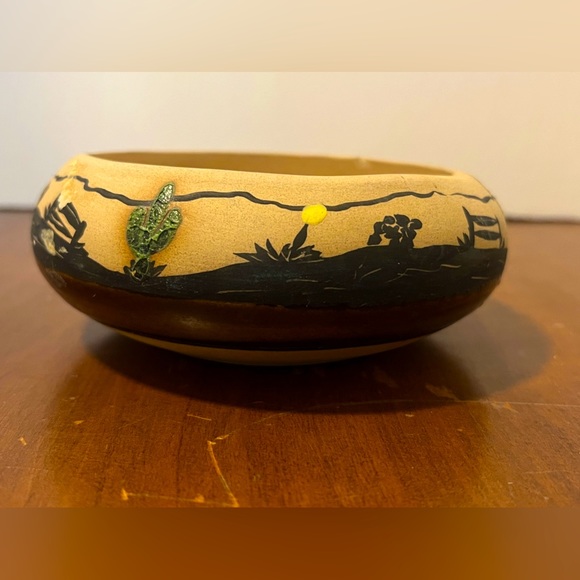 Vintage Native American Indian Clay Pottery Vase Signed - Picture 4 of 8